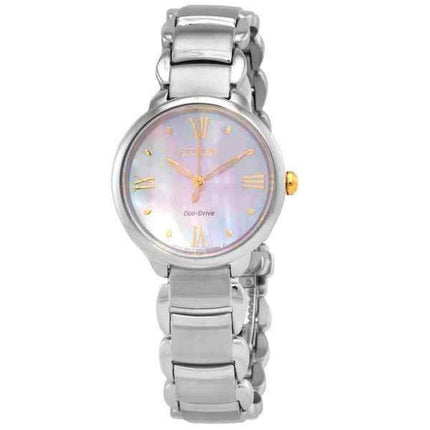 Reloj para mujer Citizen L Series Eco-Drive de acero inoxidable con esfera de nácar EM0927-87Y