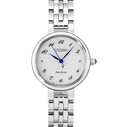 Reloj Citizen L Eco-Drive para mujer, de acero inoxidable, esfera blanca, modelo EM0990-81A