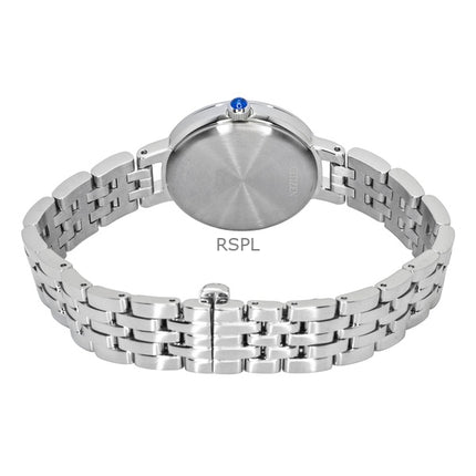 Reloj Citizen L Eco-Drive para mujer, de acero inoxidable, esfera blanca, modelo EM0990-81A