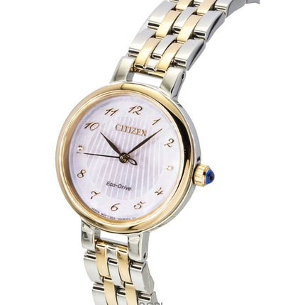 Reloj Citizen L Classic bicolor de acero inoxidable con esfera de nácar y movimiento Eco-Drive EM0996-84Y para mujer