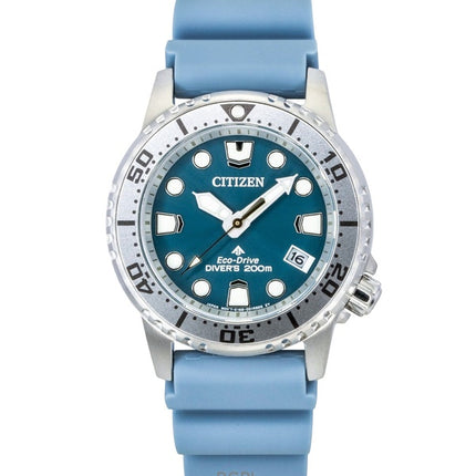 Reloj Citizen Promaster Eco-Drive Diver's EO2027-09L para mujer, correa de poliuretano, esfera azul, 200 m