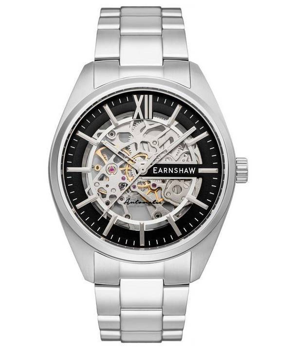 Thomas Earnshaw Smeaton Edición limitada Esqueleto negro Dial Automático ES-8208-11 Watch de Men es