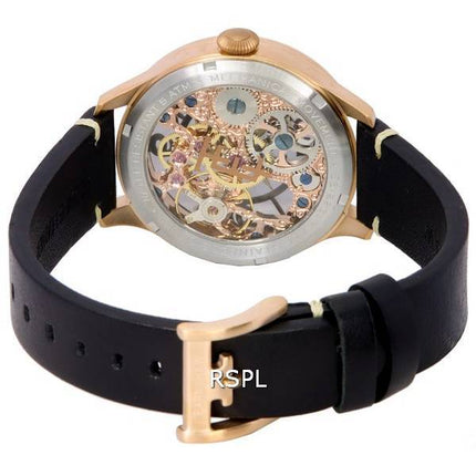 Thomas Earnshaw Baron Genuine Leather Skeleton Dial Automático ES-8231-03 Watch de Men es