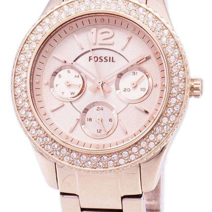 Fossil Stella multifunción cristal acentuado ES3590 reloj de mujeres