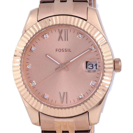 Fossil Scarlette Mini reloj de cuarzo de acero inoxidable en tono dorado rosa ES4898 para mujer