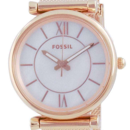 Fossil Carlie Rose Gold Tone Quartz ES5058SET Reloj para mujer
