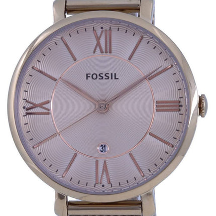 Fossil Jacqueline Rose Gold Tone Reloj de cuarzo de acero inoxidable ES5120 para mujer