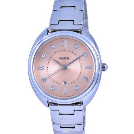 Fossil Gabby Crystal Accents Rose Gold Tone Dial Cuarzo ES5146 Reloj para mujer