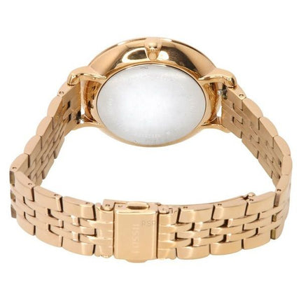 Reloj Fossil Jacqueline ES5252SET de cuarzo con esfera en tono oro rosa y acero inoxidable para mujer con set de regalo