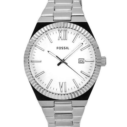 Reloj Fossil Scarlette de acero inoxidable con esfera plateada y cuarzo ES5300 para mujer