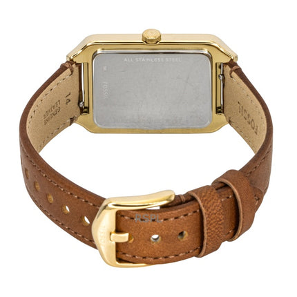Reloj Fossil Raquel ES5307 de cuarzo para mujer con correa de piel marrón y esfera de nácar blanco
