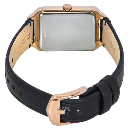 Reloj de cuarzo Fossil Raquel ES5310 para mujer con correa de piel y esfera blanca