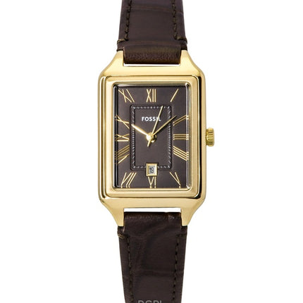 Reloj de cuarzo Fossil Raquel ES5367 para mujer con correa de piel y esfera marrón