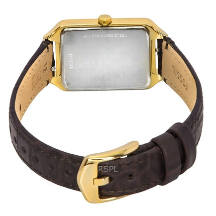 Reloj de cuarzo Fossil Raquel ES5367 para mujer con correa de piel y esfera marrón