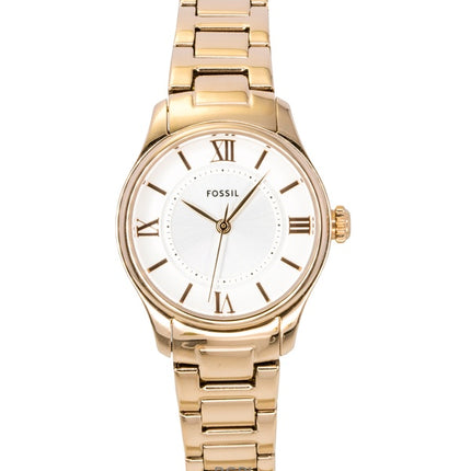 Reloj Fossil Gilmore ES5420 de cuarzo con esfera plateada y acero inoxidable en oro rosa para mujer