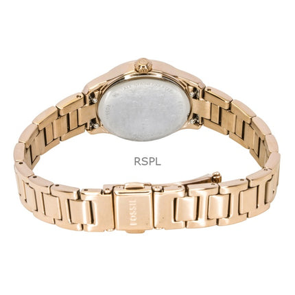 Reloj Fossil Gilmore ES5420 de cuarzo con esfera plateada y acero inoxidable en oro rosa para mujer