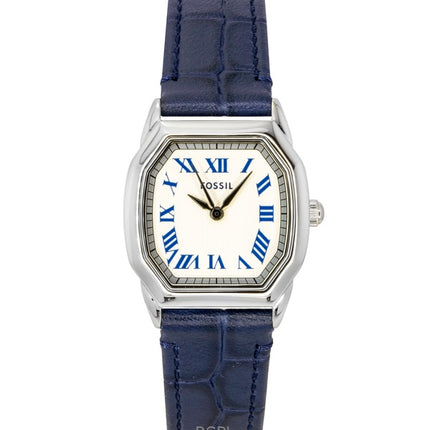 Reloj Fossil Harlow ES5425 de cuarzo con esfera color crema y piel de cocodrilo para mujer