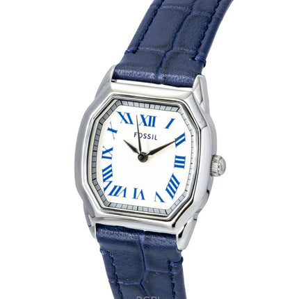 Reloj Fossil Harlow ES5425 de cuarzo con esfera color crema y piel de cocodrilo para mujer