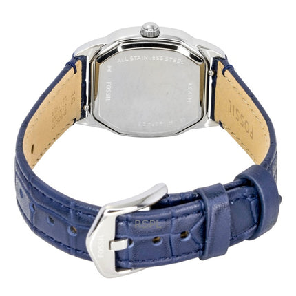 Reloj Fossil Harlow ES5425 de cuarzo con esfera color crema y piel de cocodrilo para mujer