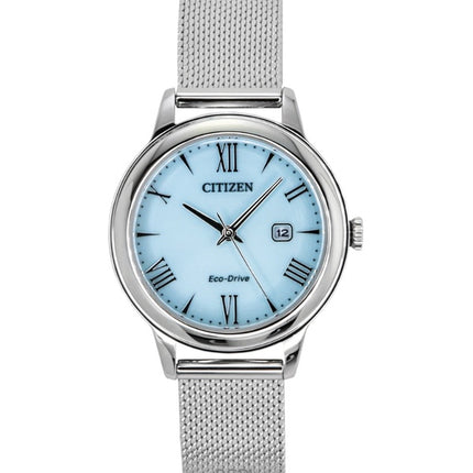 Reloj Citizen Elegance Eco-Drive EW2621-75M de acero inoxidable con esfera azul para mujer, 100 m