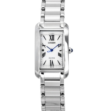 Reloj Citizen L Eco-Drive de acero inoxidable con esfera plateada EW5620-55A para mujer