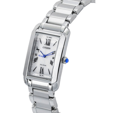 Reloj Citizen L Eco-Drive de acero inoxidable con esfera plateada EW5620-55A para mujer