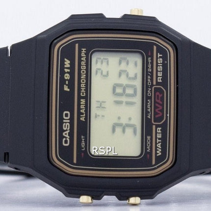 Reloj Casio alarma cronógrafo Digital F 91WG de 9S de los hombres