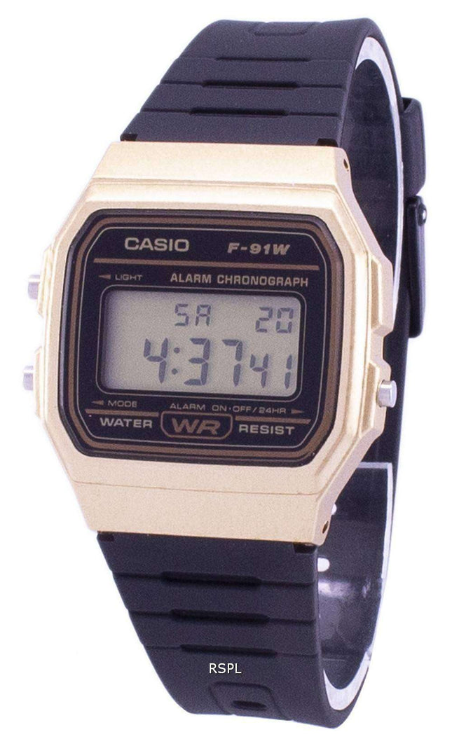 Reloj Unisex Casio Vintage Cronógrafo cuarzo despertador F-91WM-9 F91WM-9A