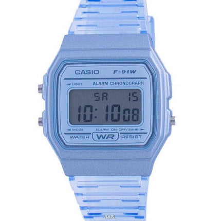 Reloj unisex Casio Youth Blue Resin Digital F-91WS-2 F91WS-2