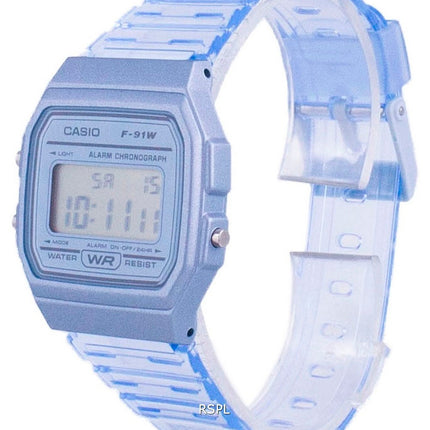Reloj unisex Casio Youth Blue Resin Digital F-91WS-2 F91WS-2