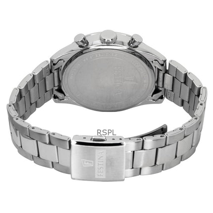 Reloj Festina Timeless Chronograph de acero inoxidable con esfera azul de cuarzo F16820-C para hombre