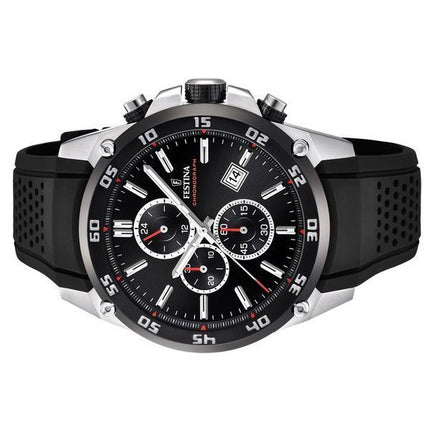 Reloj Festina The Originals Cronógrafo Correa de caucho Esfera negra Cuarzo F20330-5 100M para hombre