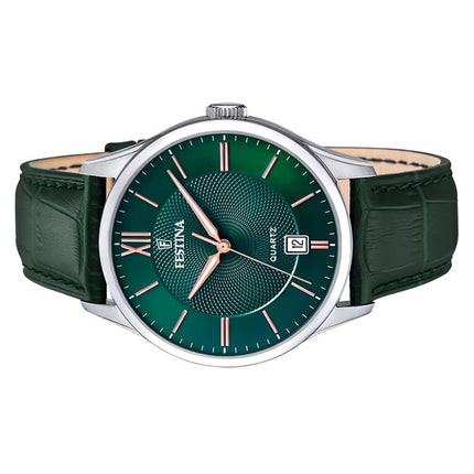 Reloj Festina Classics de cuarzo con correa de piel y esfera verde F20426-7 para hombre