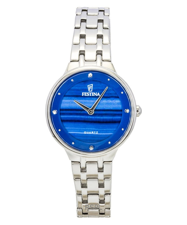 Reloj Festina Mademoiselle de acero inoxidable con esfera azul de cuarzo F20600-A para mujer