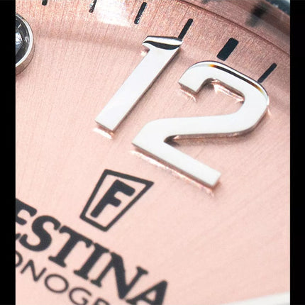 Reloj Festina Boyfriend Cronógrafo con detTodoses de cristal y esfera rosa de cuarzo F20603-7 100M para mujer