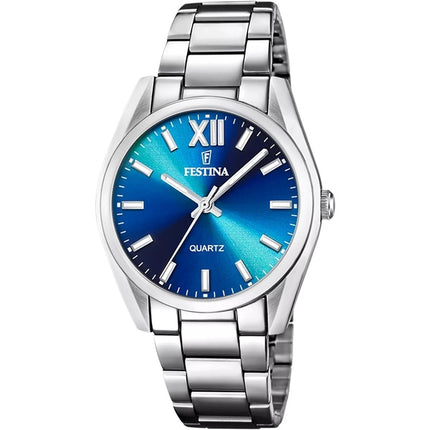 Reloj Festina Alegría de acero inoxidable con esfera azul y cuarzo F20622-I para mujer