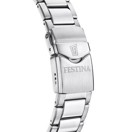 Festina Classics F20665-3 Reloj de buceo de cuarzo con esfera negra y acero inoxidable para hombre, 200 m, con correa de regalo