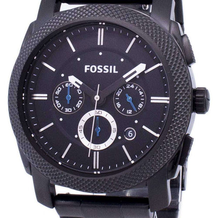 Fósil Machine cronógrafo negro IP acero inoxidable FS4552 reloj de caballero