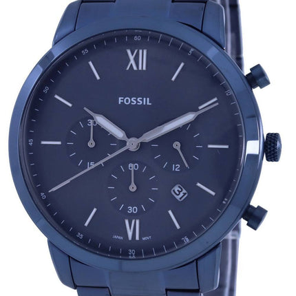 Fossil Neutra cronógrafo esfera azul acero inoxidable cuarzo FS5826 reloj para hombre