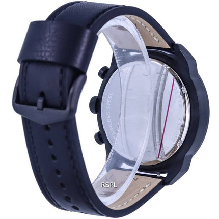 Fossil Bronson cronógrafo cuero esfera negra cuarzo FS5874 Watch de Men es