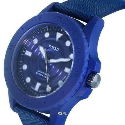 Fossil FB-01 Tide Ocean Material Esfera azul Solar Powered FS5893 100M Watch de Men es