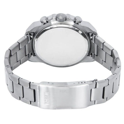 Reloj para hombre Fossil Bronson cronógrafo ahumado de acero inoxidable con esfera color burdeos y cuarzo FS6017