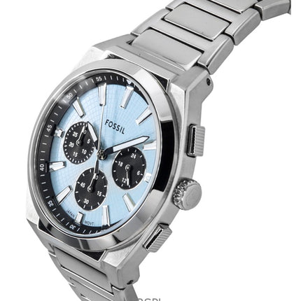 Reloj Fossil Everett Cronógrafo de acero inoxidable con esfera azul de cuarzo FS6105 para hombre