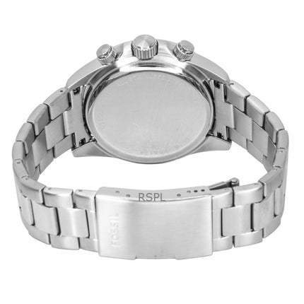Reloj Fossil Autocross multifunción de acero inoxidable con esfera plateada de cuarzo FS6124 para hombre