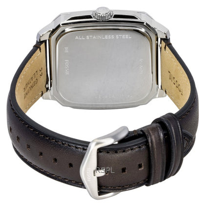 Reloj Fossil Crosby de cuarzo con correa de cuero y esfera verde FS6150 para hombre