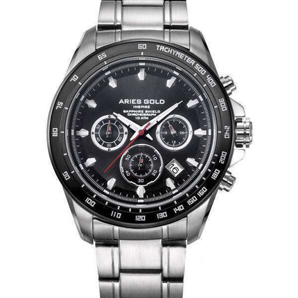 Aries de oro inspiran Drifter Cronógrafo cuarzo G 7001 SBK-BK Watch de Men