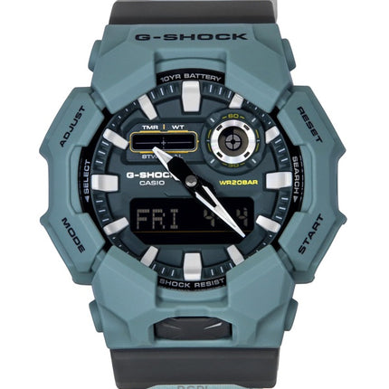 Reloj Casio G-Shock analógico digital con correa de tela y esfera azul de cuarzo GA-010CE-2A 200M para hombre