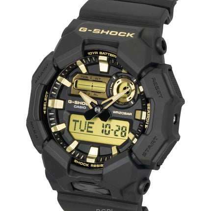 Reloj Casio G-Shock analógico-digital para hombre, con correa de resina de base biológica, esfera negra y movimiento de cuarzo GA-010GB-1A9, resistente al agua hasta 200 m.