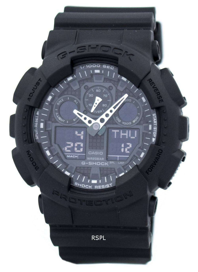 Casio G-Shock militar mate negro GA-100-1A1 hombres reloj