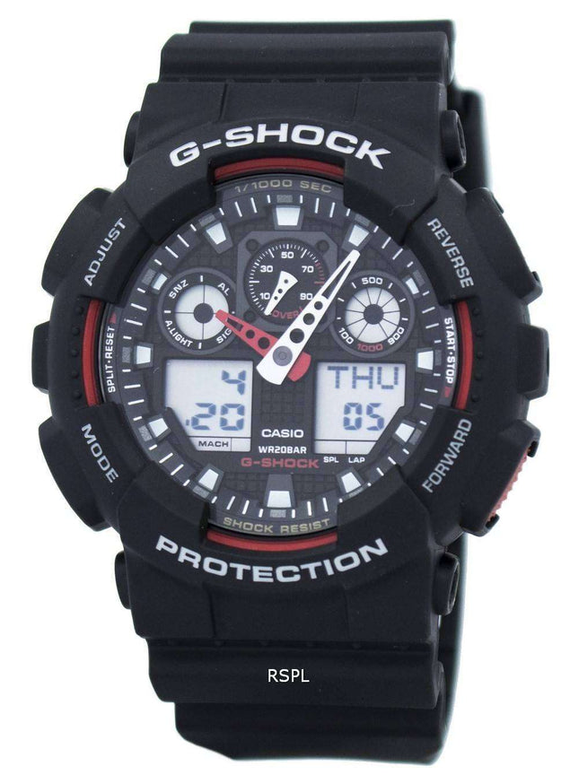 Casio G-Shock velocidad indicador alarma GA-100-1A4 GA-100 reloj
